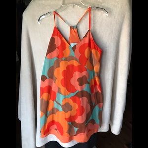 Judith March Orange, Coral, Turquoise Print Dress